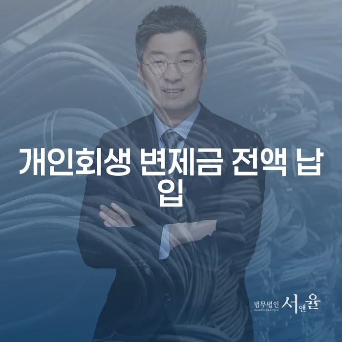 개인회생 변제금 전액 납입, 어떤 점을 고려해야 할까요?